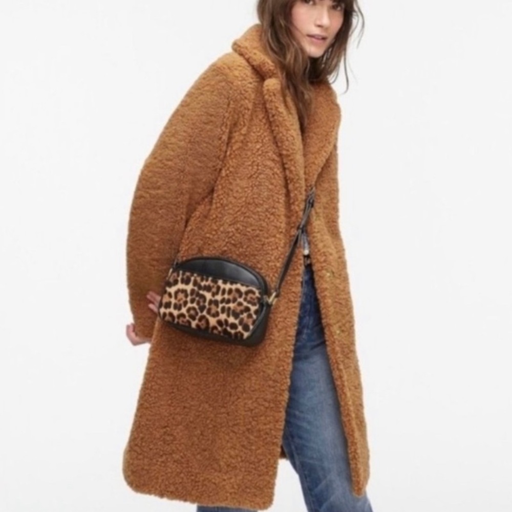 Rachel Zoe Teddy Bear Trench Coat Brown Medium